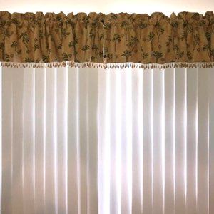 2 Valances - Brentwood Originals Amber Palm Trees